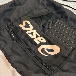 Asics Black Drawstring Backpack